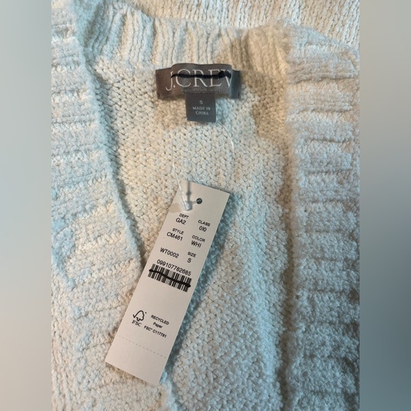 J.Crew Marina V-neck cardigan in white - Picture 7 of 7
